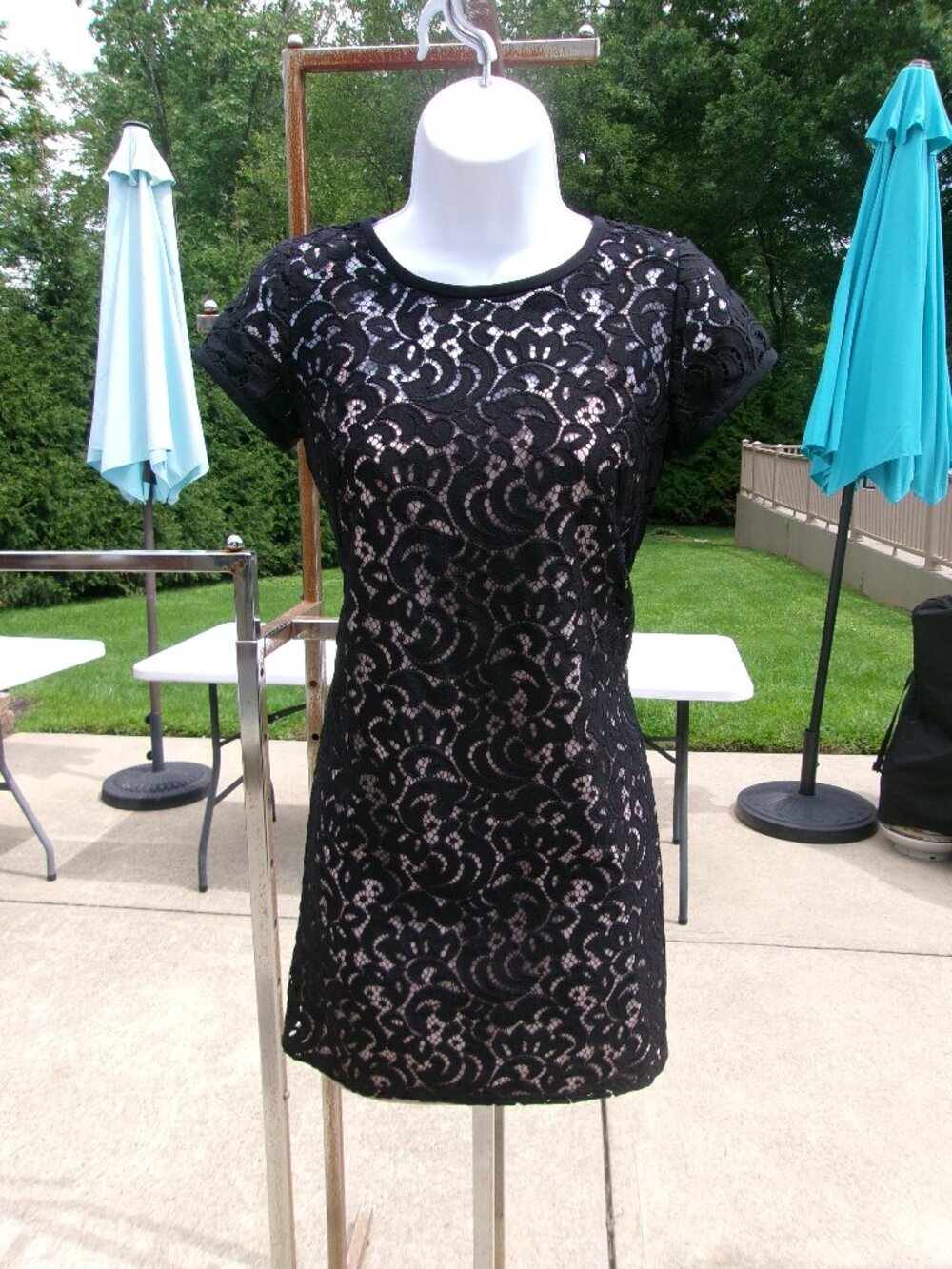 NWOT ANN TAYLOR LOFT BLACK LACE DRESS 0P